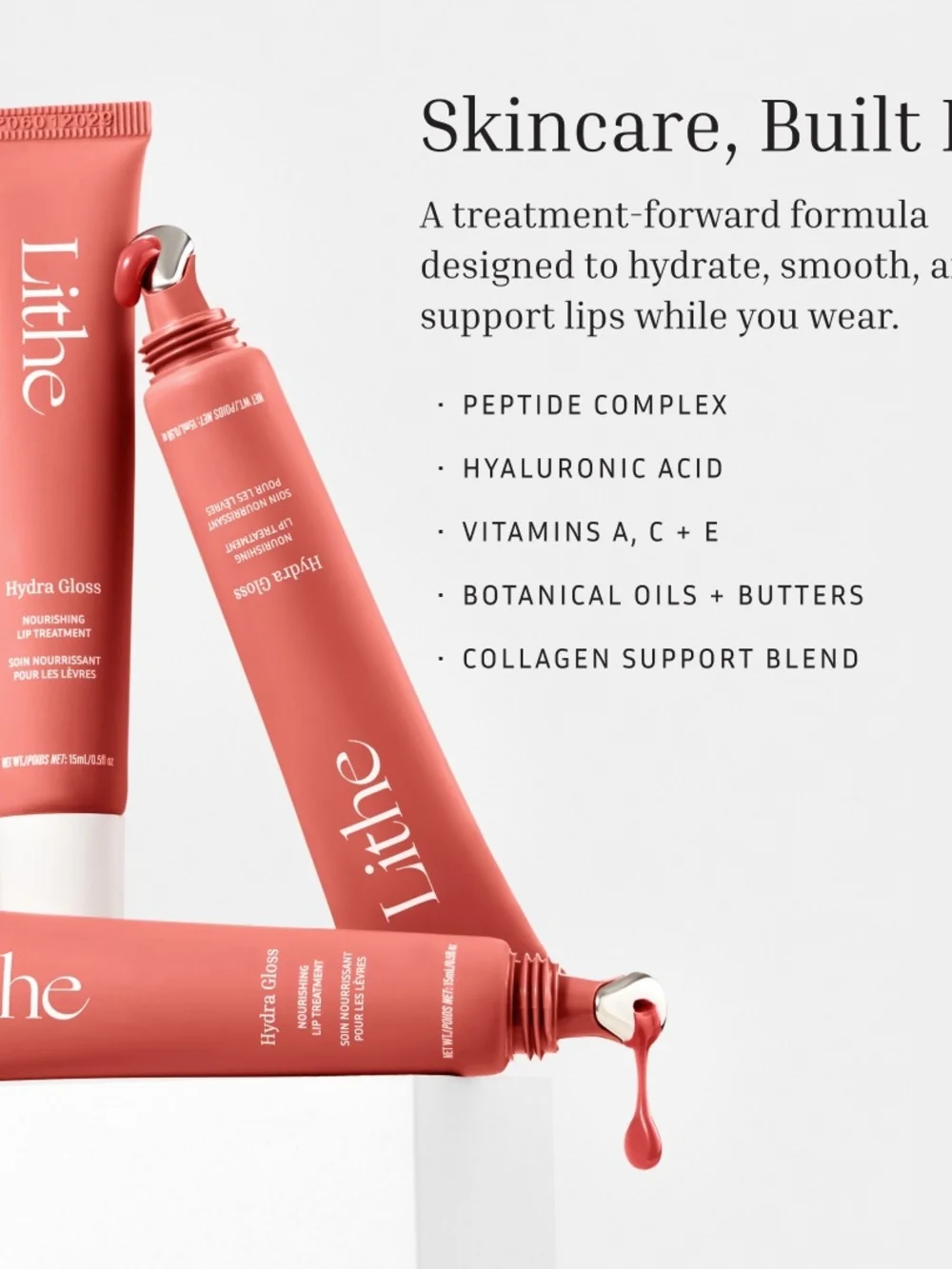 Lithe Beauty Hydra Lip Gloss • Hydrating Shine • NIB Unopened